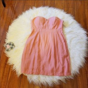 BCBG peach strapless dress size 12
